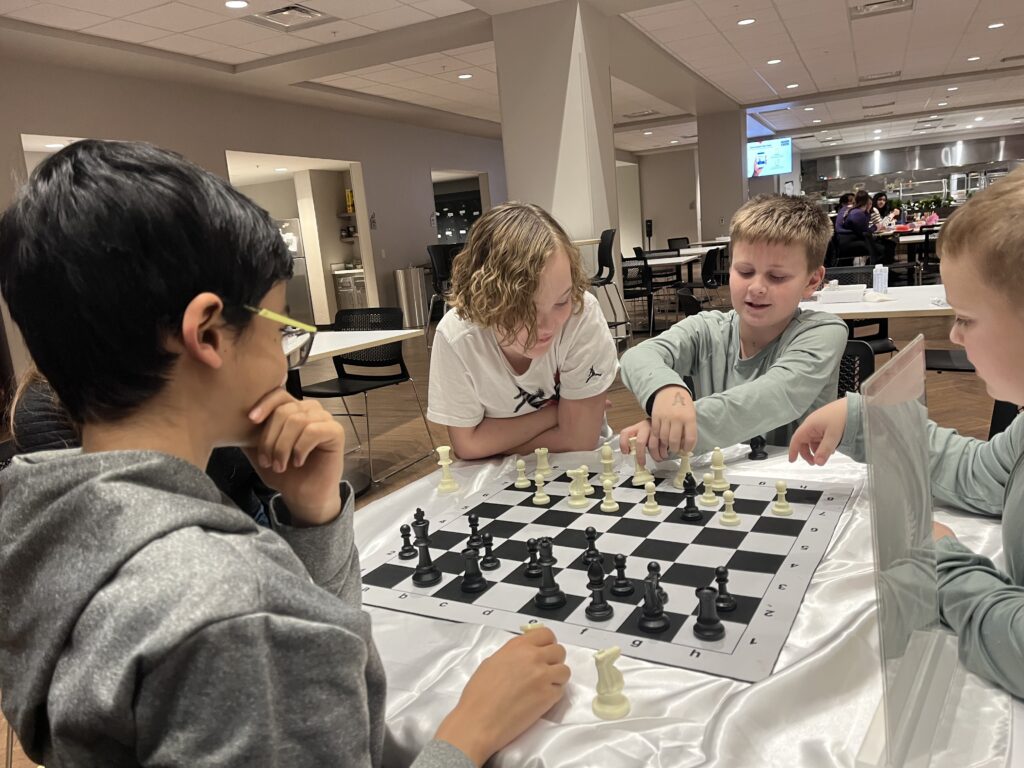 Chess lesson during an evening session