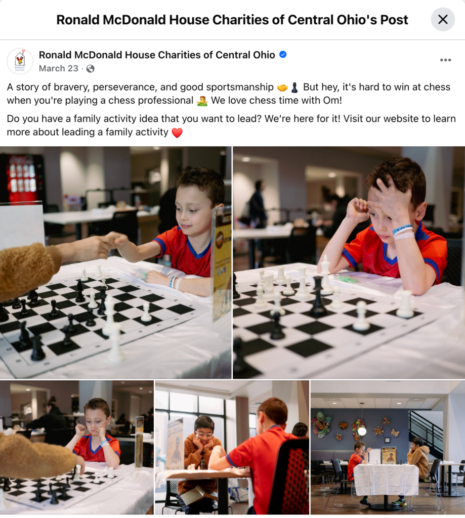RMH Facebook post about chess